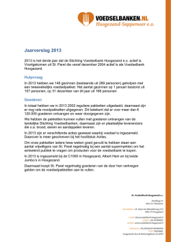 Jaarverslag 2013