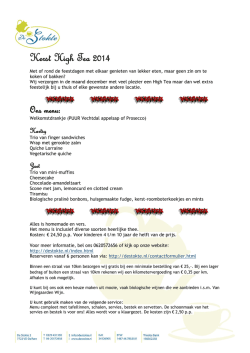 Kerst High Tea 2014