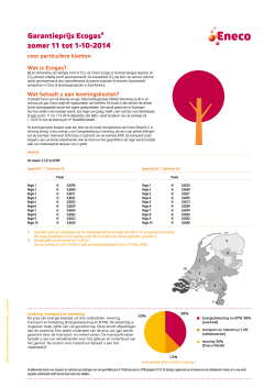 Contractvoorwaarden Garantieprijs Ecogas® zomer 11 tot 1-10-2014