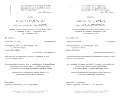 Hubert DE JONGH Hubert DE JONGH