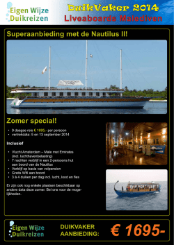 € 1695- - Eigen Wijze Duikreizen