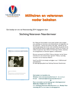 Boekje Veteranendag 2014 - Stichting Veteranen Naardermeer