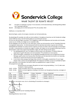 Meer informatie. - Sondervick College