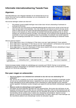 Informatie internationalisering Tweede Fase