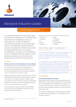 Rabobank Industrie Update - Cookies on Rabo TransAct