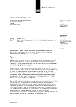 Hierbij bied ik u de geannoteerde agenda aan ten behoeve van de
