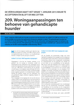 209. W0ningaanpassingen ten