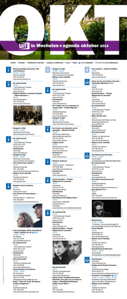 in Mechelenagenda oktober 2014