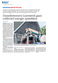 Dorpsbewoners Garnwerd gaan collectief energie opwekken