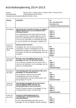 Download onderstaande activiteitenplanning