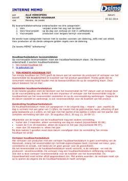 INTERNE MEMO