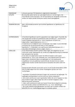 Wilgenhutten April 2014 ONDERWERP criterium waarmee TÜV