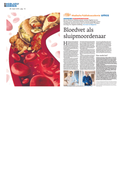DvhN- artikel over slagaderverkalking Lees voor