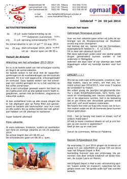 Infobrief nr. 24 10 juli 2014