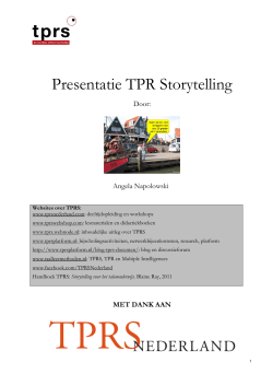 handout breinvriendelijk taalonderwijs via TPR Storytelling