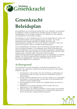Groenkracht Beleidsplan