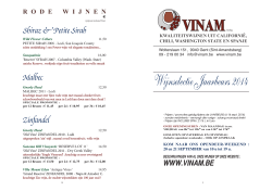 Wijnselectie Jaarbeurs 2014 VINAM