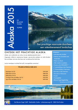 Alaska 2015 DE - De Blauwe Vogel