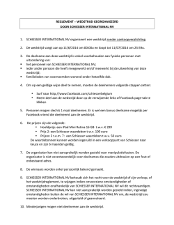 Reglement FaceBook-wedstrijd Schiesser