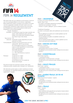 FIFA 14 REGLEMENT - Tactix EC Almelo
