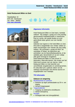 Hotel Restaurant Bitter en Zoet
