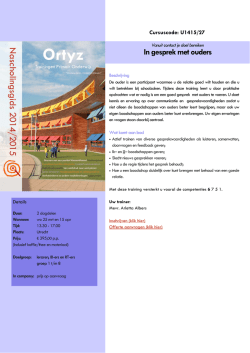 In gesprek met ouders
