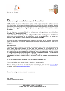 INFO Werken ter hoogte van de Gerkenberg op de Meeuwerkiezel