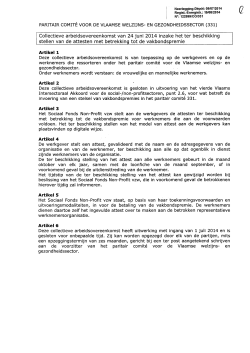 Collectieve arbeidsovereenkomst van 24 juni 2014 inzake het ter