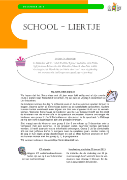 SCHOOL - LIERTJE - Basisschool De Lier
