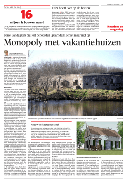 Monopoly met vakantiehuizen - Stichting Natuurbehoud Fort