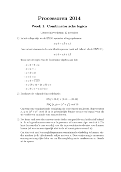 huiswerkopgaven over Booleaanse algebra, poorten en