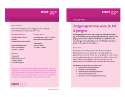 Dit zijn wij - Zorgprogramma voor 0 tot 4-jarigen A5