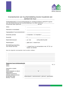 Intentieverklaring tot huur