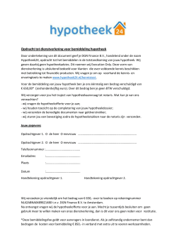 Document opdracht tot dienstverlening