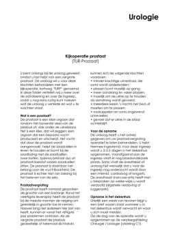TUR prostaat - Groene Hart Ziekenhuis