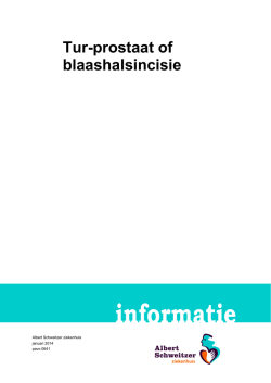 Tur-prostaat of blaashalsincisie