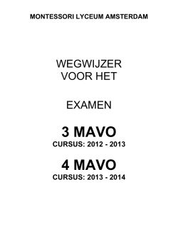3 MAVO 4 MAVO - Montessori Scholengemeenschap Amsterdam
