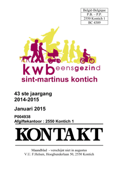 Januari - KWB Kontich