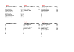 Indeling jeugd winter 2014-2015 TVB