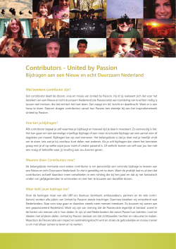 Contributor bij UBP - United by passion