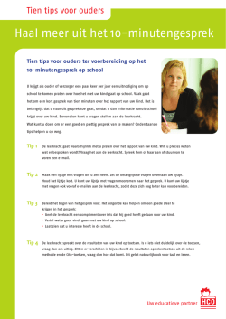 Haal meer uit het 10-minuten gesprek