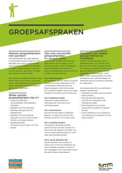 groepsafspraken - Academie voor Sportkader