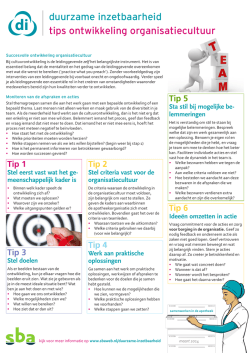 duurzame inzetbaarheid tips ontwikkeling organisatiecultuur