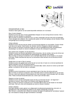 Inbraakmethode en tips