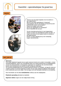 Haarstilist Haarstilist – specialisatiejaar 3e graad