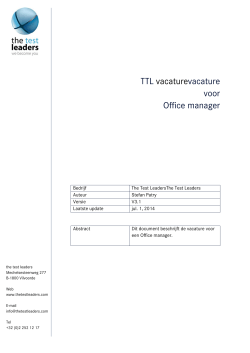 TTL - vacature Office manager v3.1