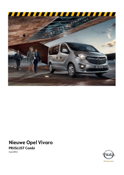 Nieuwe Opel Vivaro