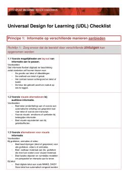 Universal Design for Learning (UDL) Checklist