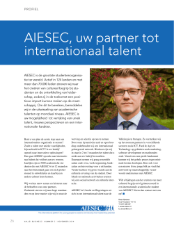 AIESEC, uw partner tot internationaal talent