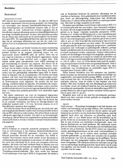 HTLV-I-infectie en tropische spastische paraparese (TSP).